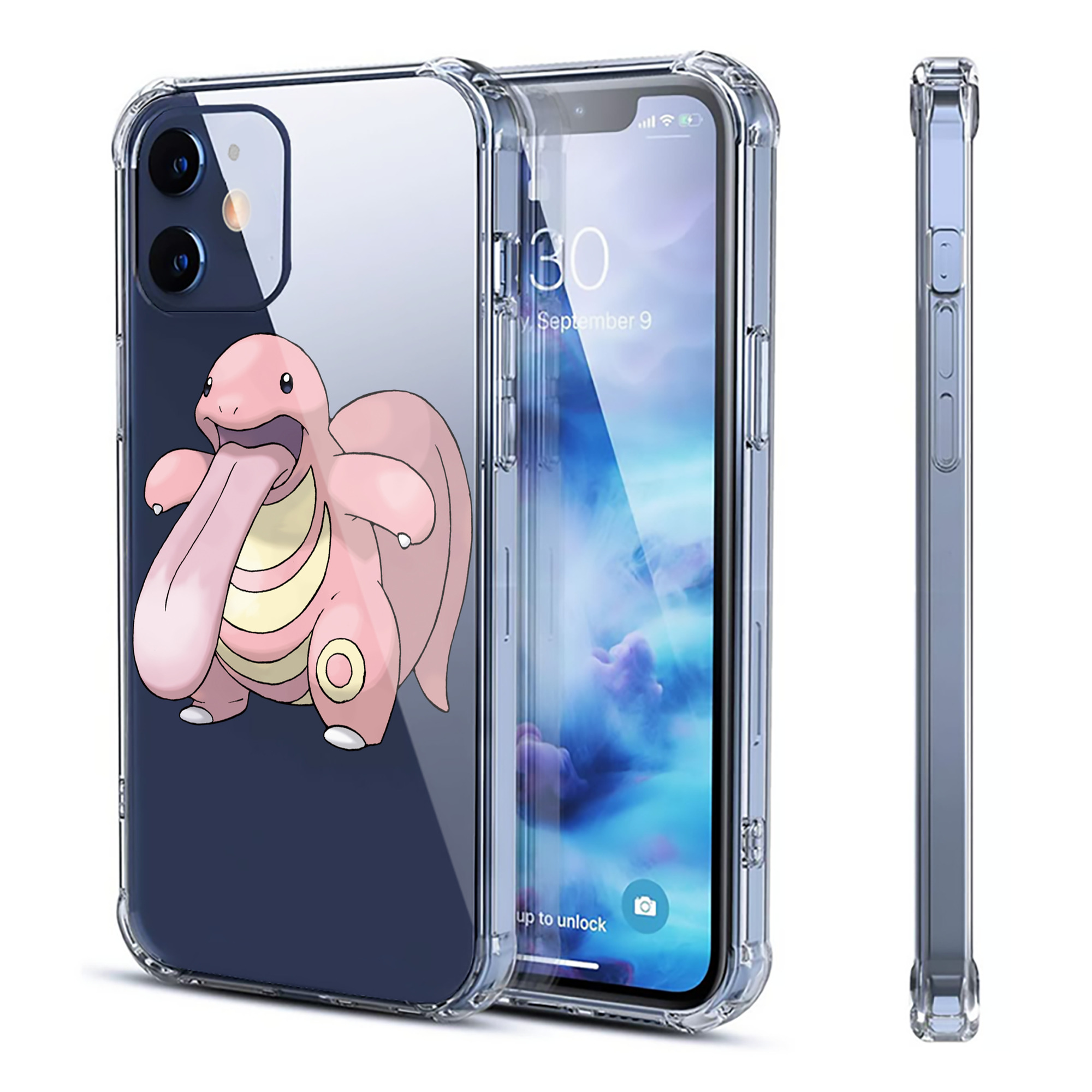 （画像用） ポケットモンスター Pokémon 【iPhone 12シリーズ対応】透明スマホケース（クリアソフトケース）